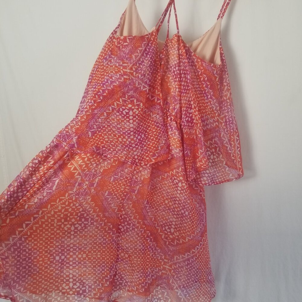 Ecote Pink and Purple and white Mini Dress spaghetti straps women size M (339) - Picture 15 of 15